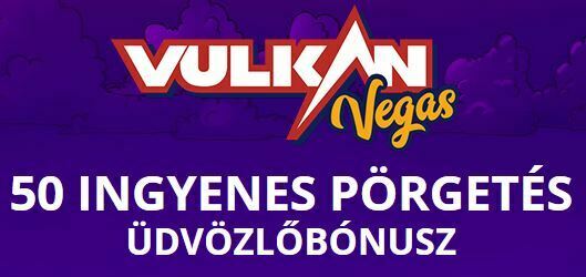 Vulkan Vegas 50 x ingyen pörgetés