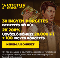 Energy Casino - 30 Free Spins bonus